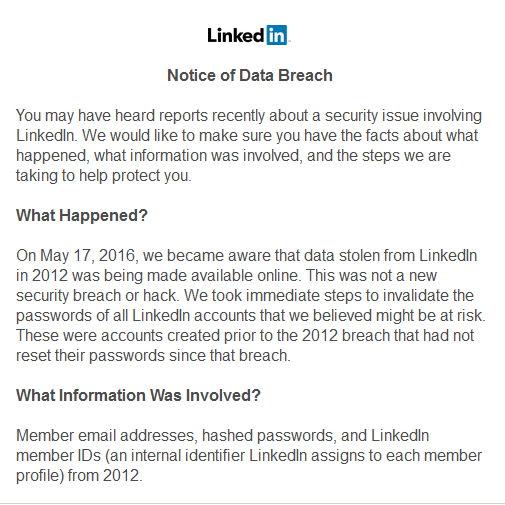 linked in data breach