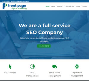 Front Page Digital Marketing website social media
